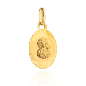 10015567 Medalik ze złota pr. 585 waga: 0,96 g wymiary: 2 x 1 cm