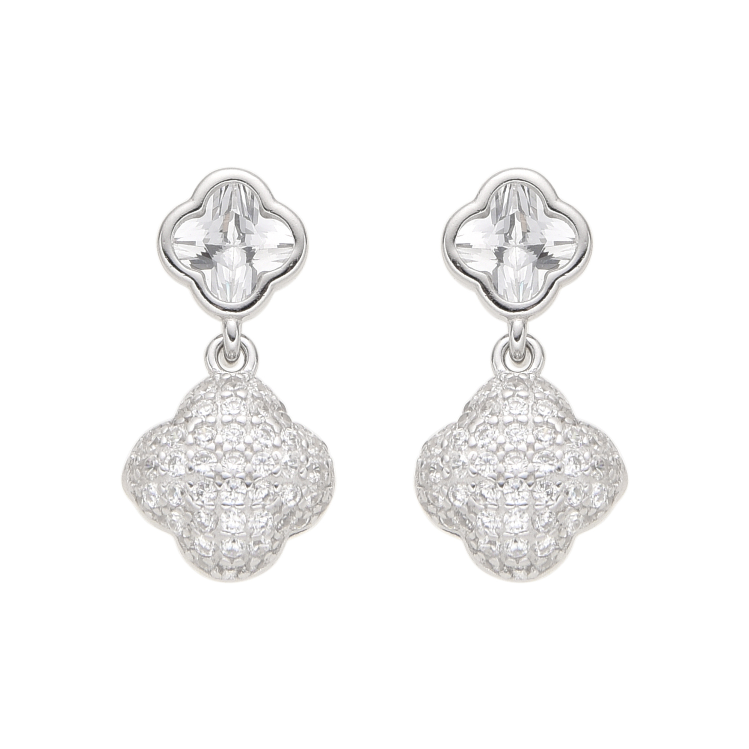 10027612 Kolczyki srebrne pr.925 z cyrkoniami